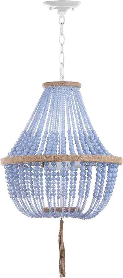 SAFAVIEH Lighting Collection – Lush Kristi Blue Beaded Boh…