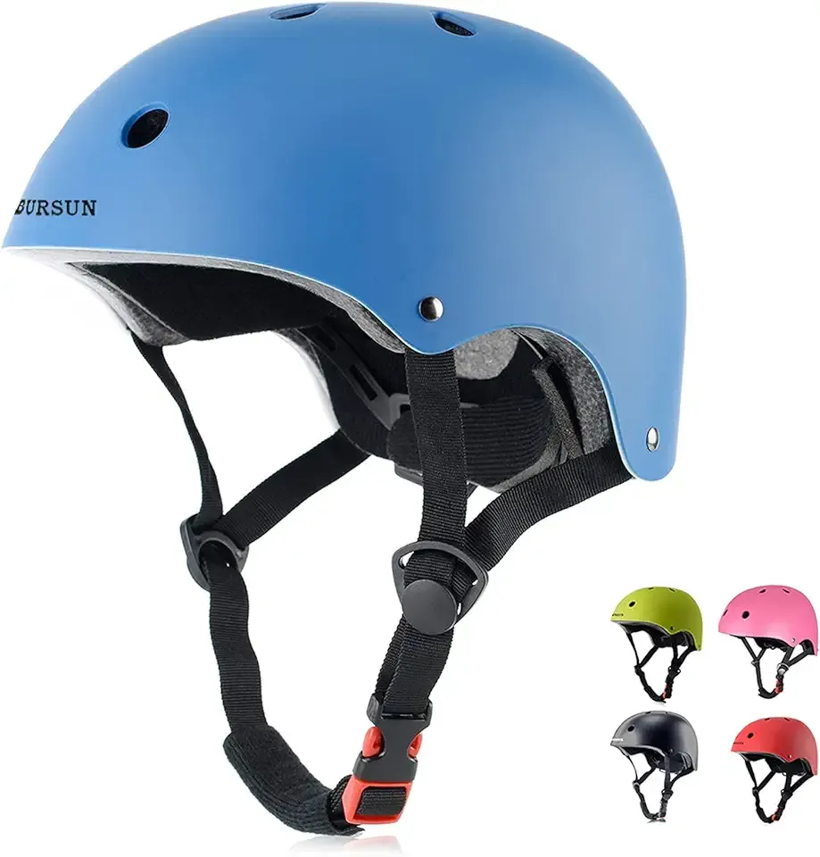 Kids Bike Helmet Ventilation & Adjustable Toddler Helmet for Ages 2-14 Kids Boys Girls Multi-Sport Helmet for Skateboard Roller Skateing Bicycle Scooter blance Bike