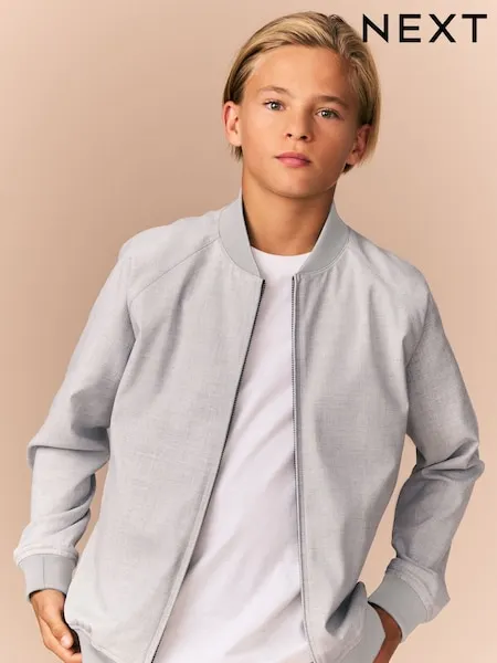 Grey Smart Bomber Jacket (3-16yrs)