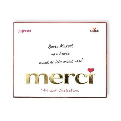 Merci | Van harte met eigen tekst | 250g