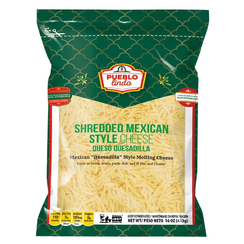 Pueblo Lindo Shredded Mexican Style Quesadilla Cheese