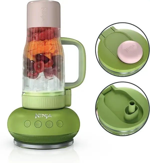 BlendBOSS Personal Blender, 26oz Tumbler, 1200PW, Watermelon, DB351GN | 1200-peak-watt BlendBOSS crushes ice to snow. 26-oz leakproof tumbler, chug spout & detachable straw. Dishwasher safe.