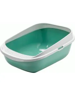 Moderna Open Kattenbak Comfy Step - Kattentoilet - 57.6x42.6x25.5 cm Lichtgroen Wit