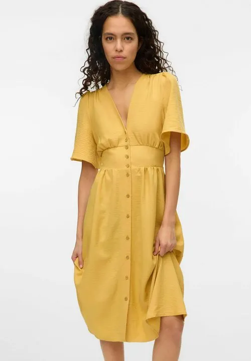 VERO MODA - Skjortekjole - golden spice