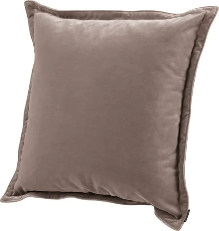 Nobel pyntepute med kant 55x55 cm, stoff Royal Light brown