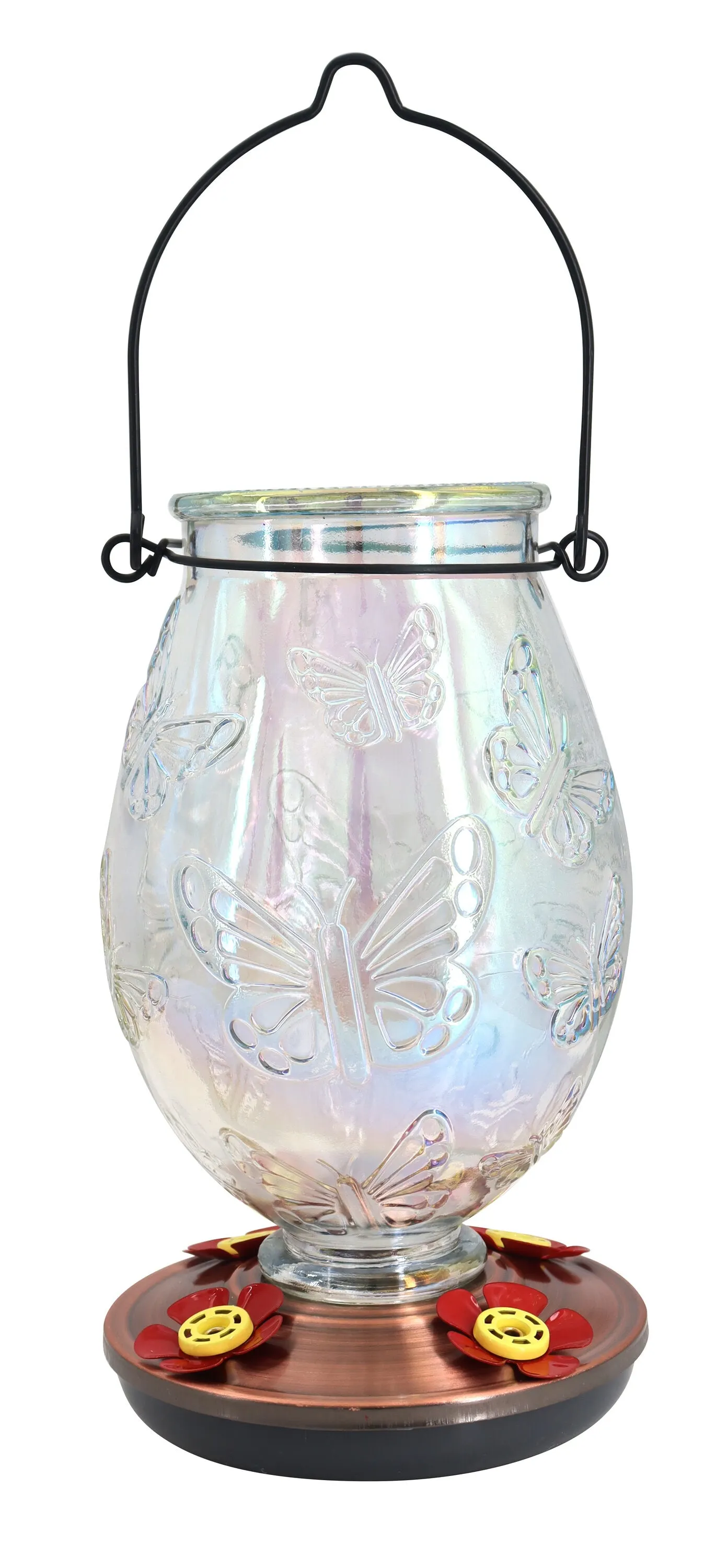 Glass Hanging Hummingbird feeder - 39-oz