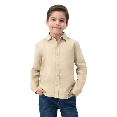 Camisa Hummo Niño Diseño Liso Manga Larga