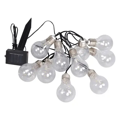 Solar-LED-Lichterkette - silber-grau - 3,8 Meter