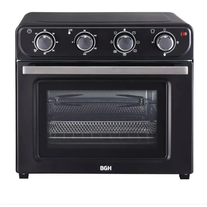Hornito eléctrico BGH 30FN24T con air fryer 30 lt negro