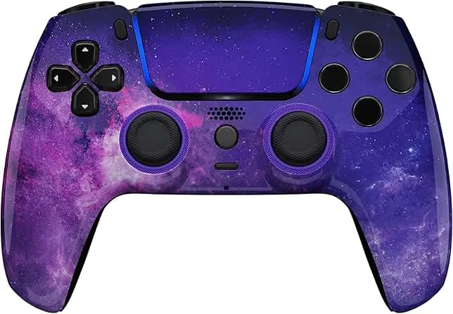 Custom Controllerzz Custom Wireless Controller Compatible with PS5 - Multiple Designs Available (PS5 Galaxy)