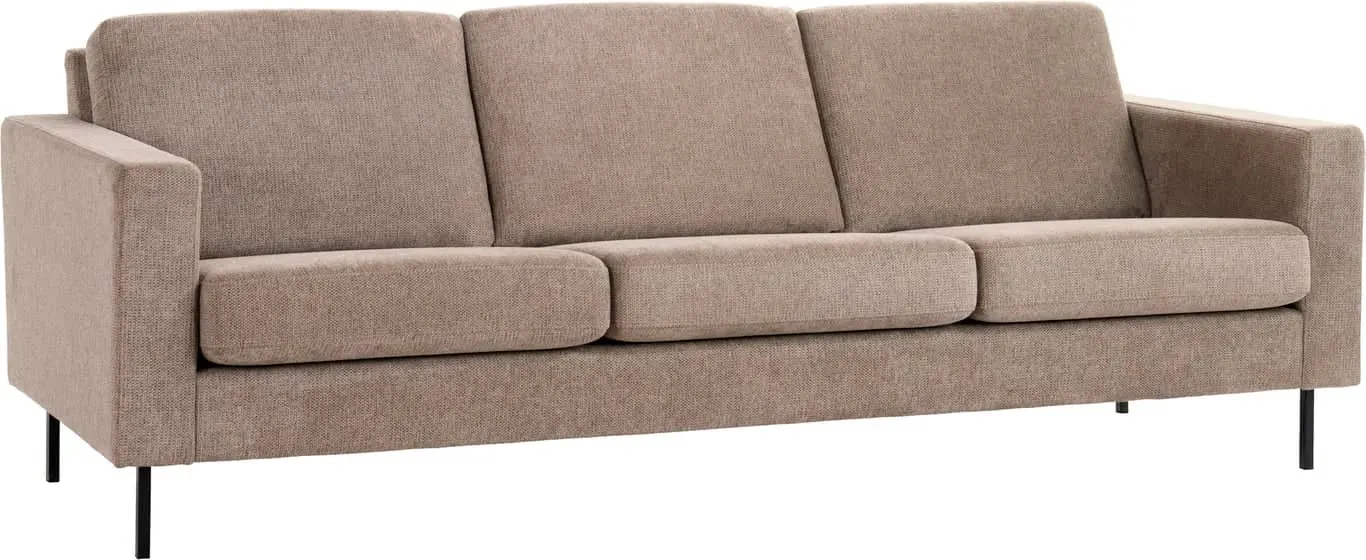 Brunstad Choice Høy 3,5 seter Modulsofa. Stoff Mino Liver, arm 001, Ben 207 svartlakkert