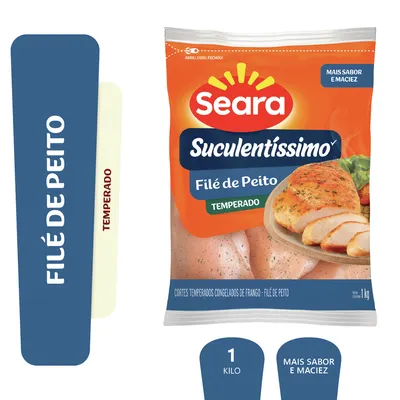 filé de peito temperado suculentíssimo seara iqf 1kg