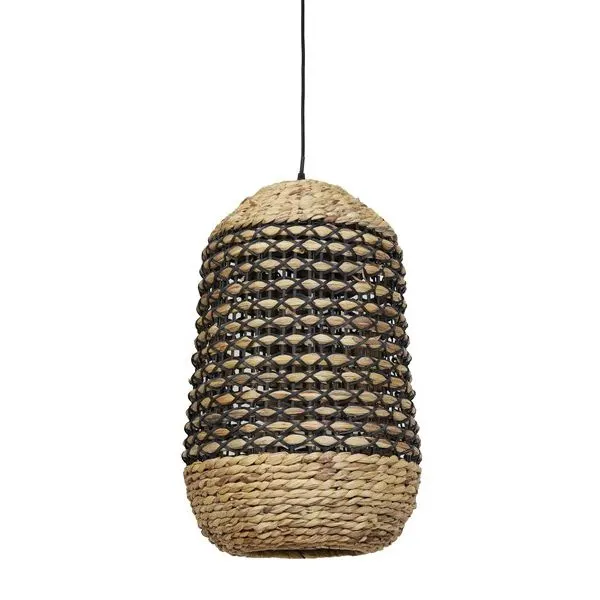 Hanglamp Capena naturel zwart 58x37,5 cm