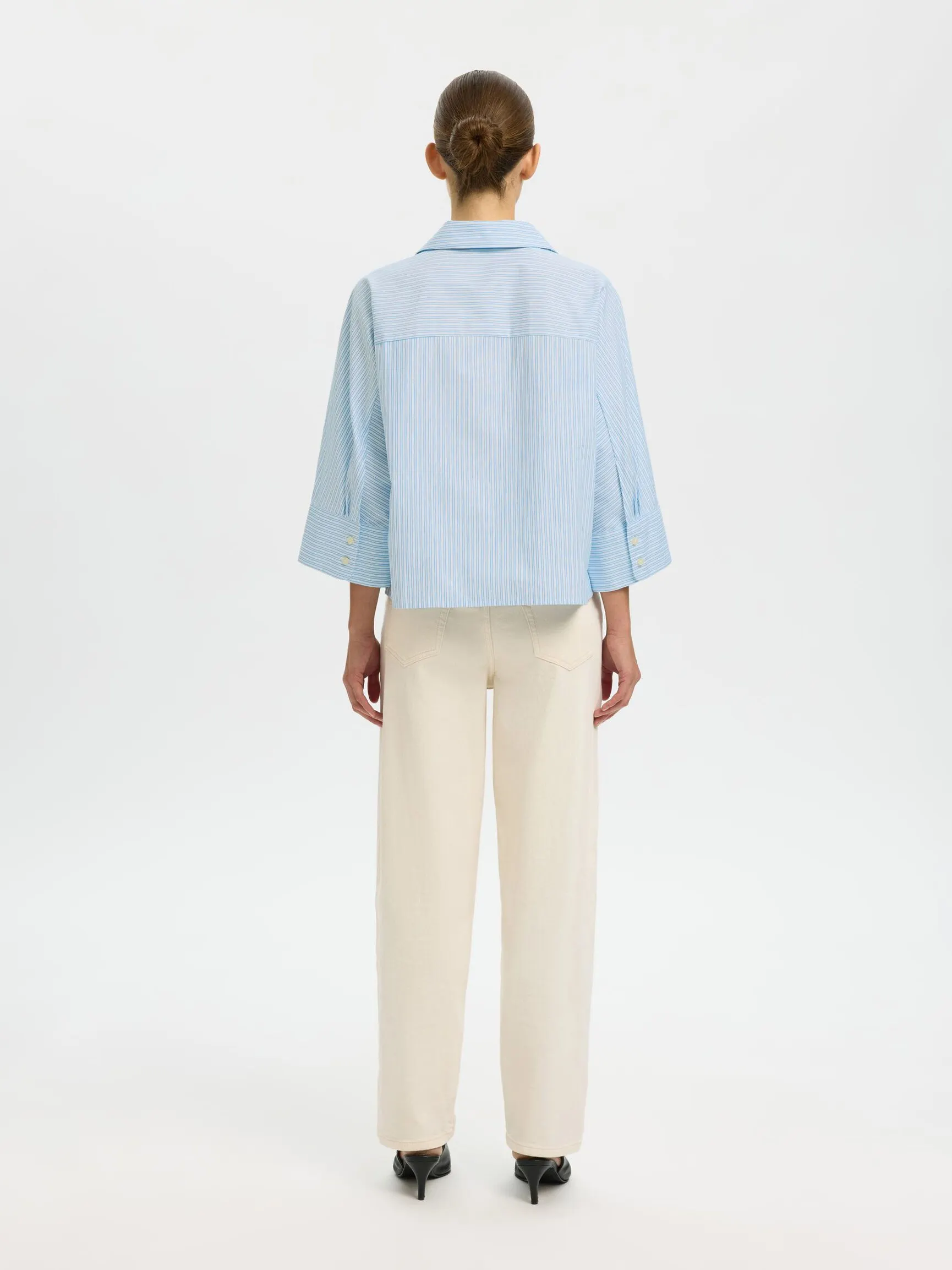 OVERSIZED SKJORTE MED 3/4 ERMER