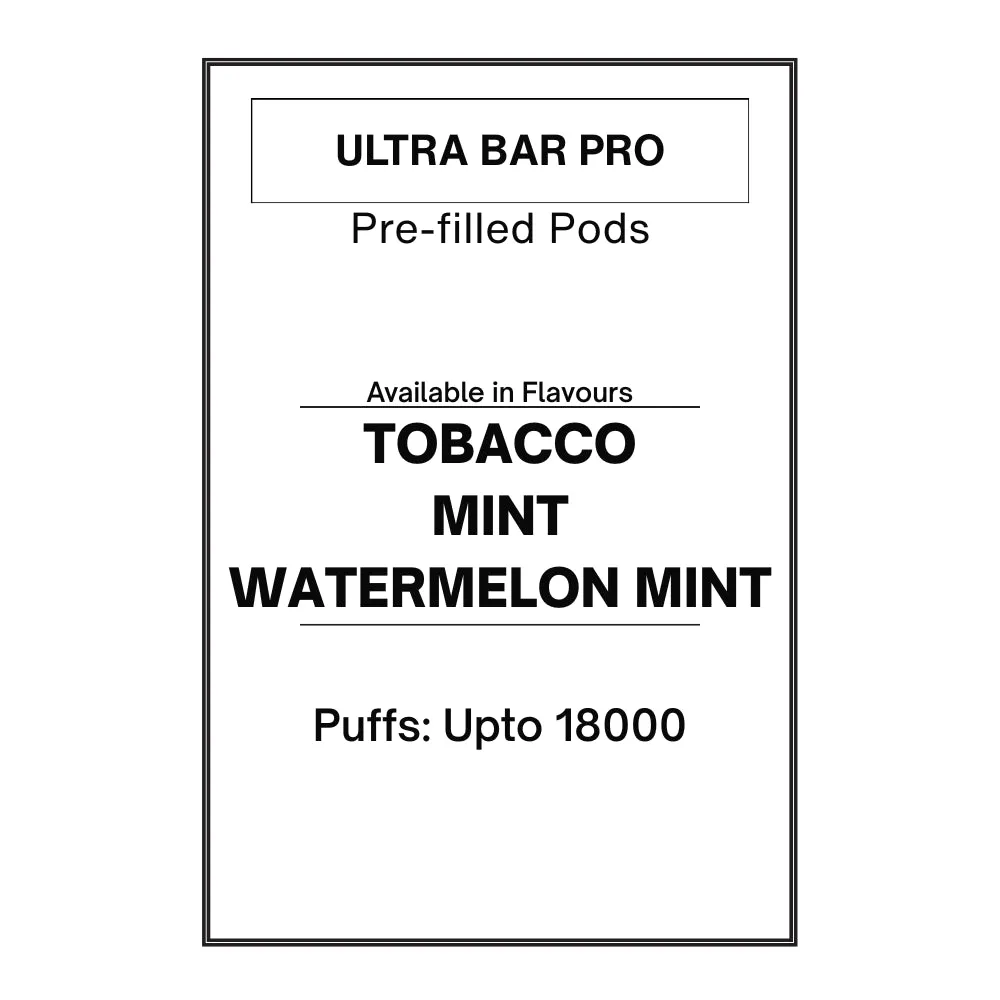 Ultra Bar PRO Pre-filled Pods 0mg/mL