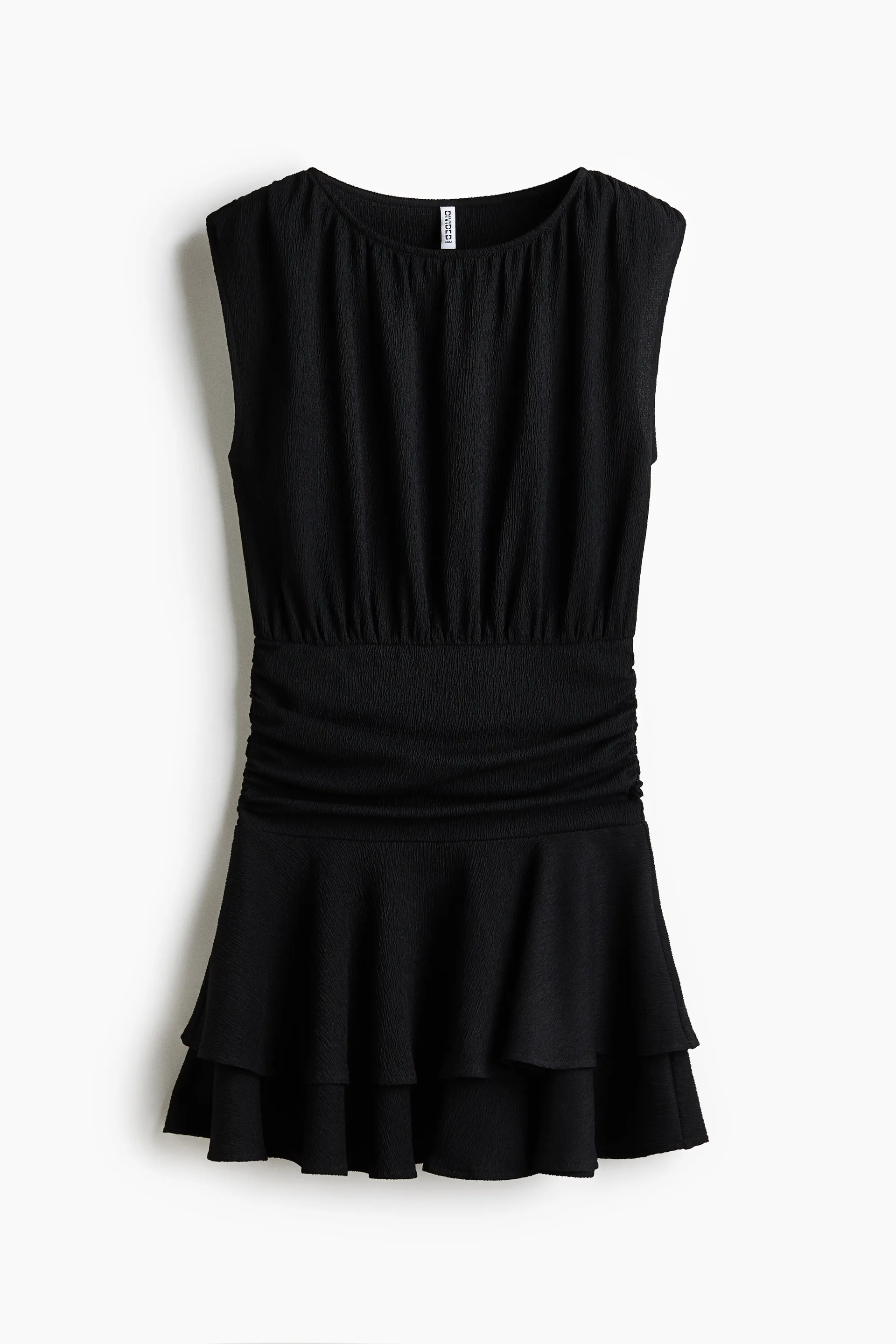 Crinkled tiered dress