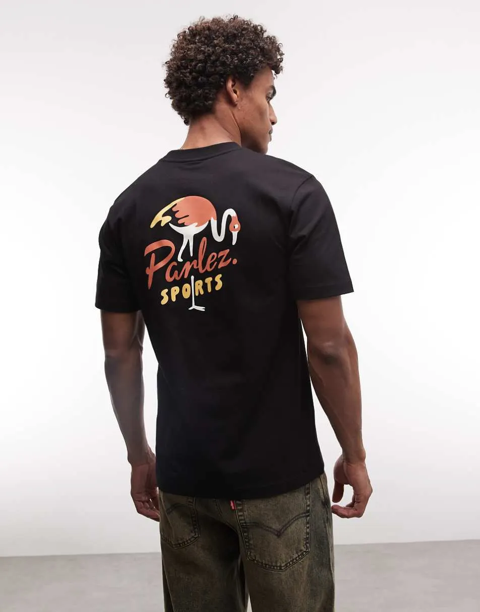 Parlez short sleeve Marion t-shirt with back graphic in black