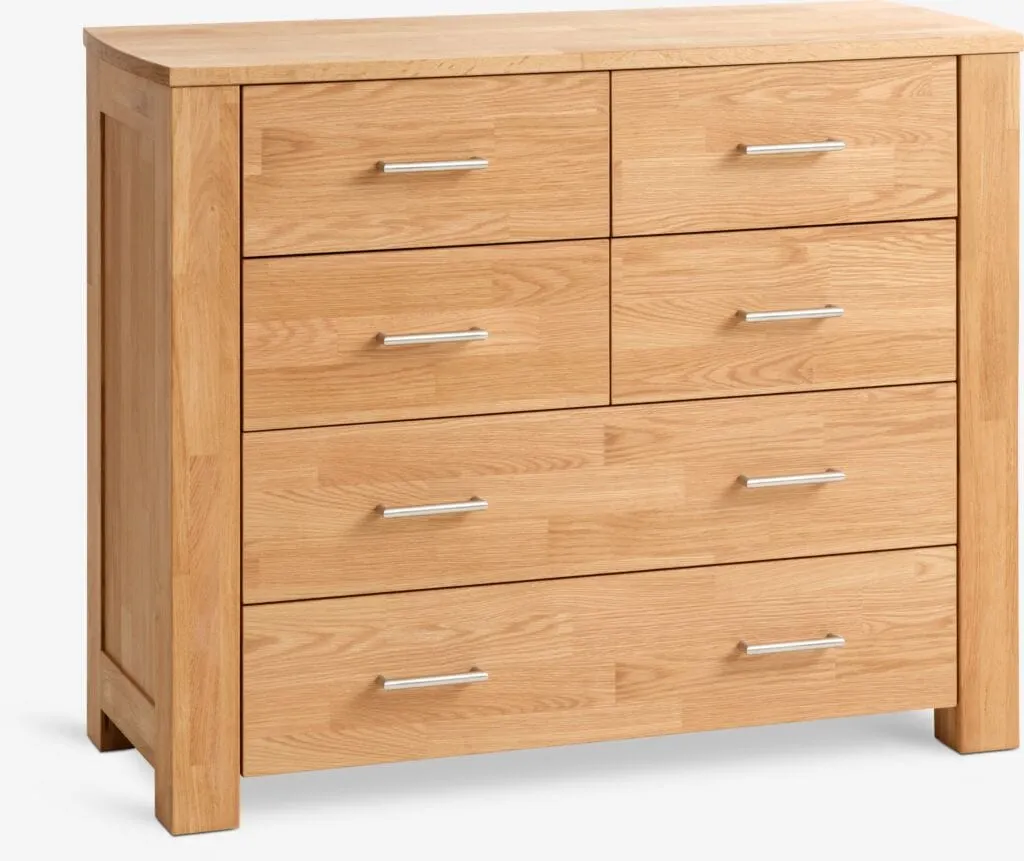 Cassettiera OLDE 6 cassetti rovere naturale
