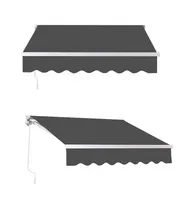 Gelenkarmmarkise Sonnenschutz aus Aluminium - Anthrazit