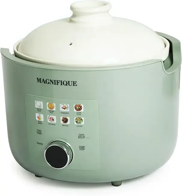 Programmable Slow Cooker, 8-in-1 Claypot Multi-Cooker with Rice Cooker