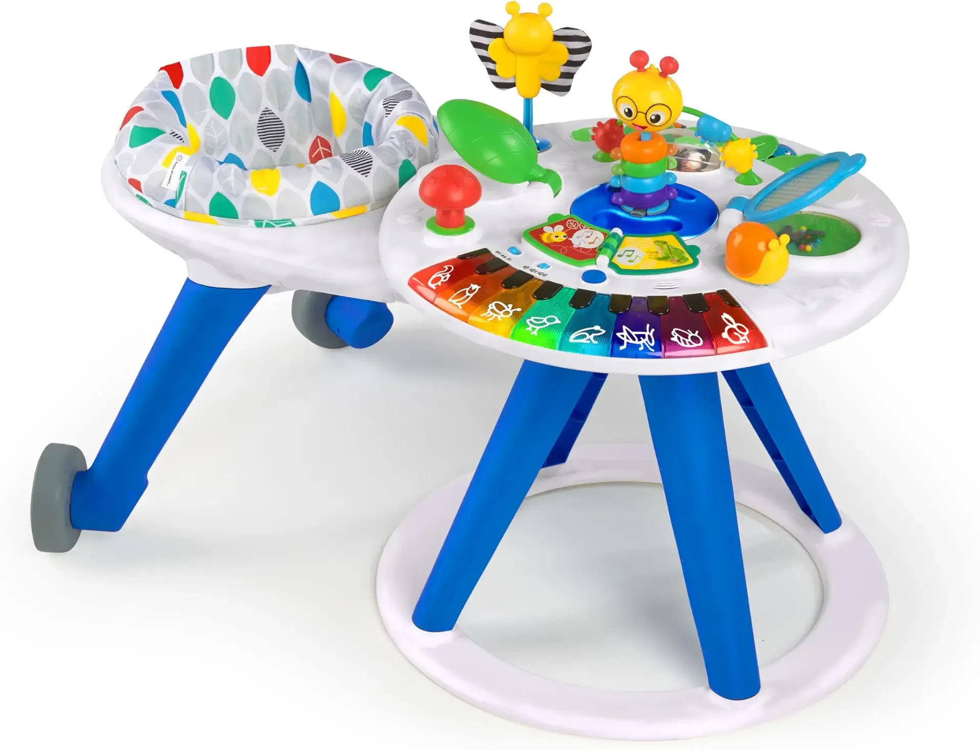 Baby Einstein 4-in-1 Activity Center & Walker with Piano, Age 6M+ | 4 ways to grow: walker, discovery table, art table & floor play—entertains babies 6-36 months with 15+ activities