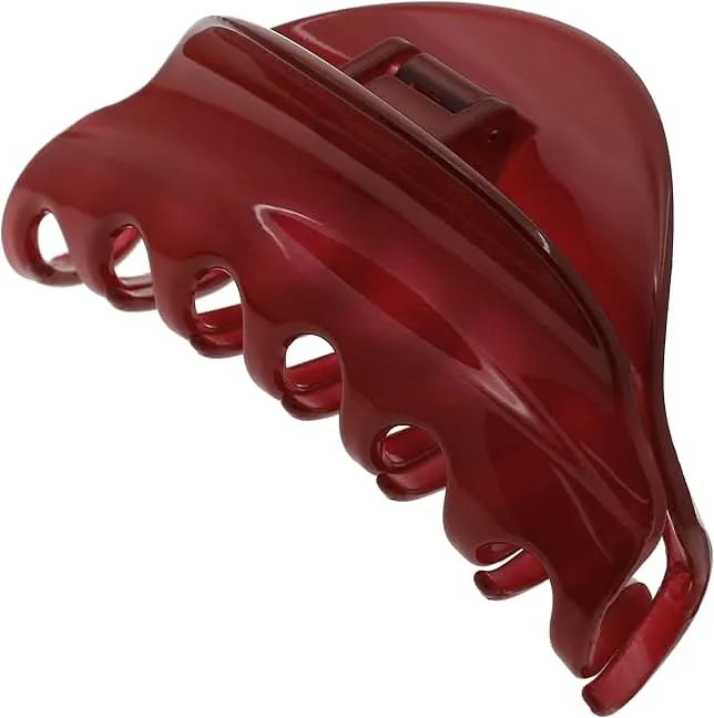 Camila Paris CP2529 French Hair Clips for Women, 3.75" Red Large Claw Clip Strong Hold All Day, Girl Large Claw Clips for Thick Hair, No Damage No Slip Flat…