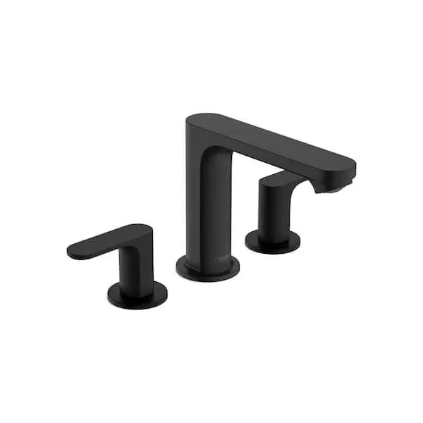 Hansgrohe Rebris S 8 in.​ Widespread Double Handle Bathroom Faucet in Matte Black