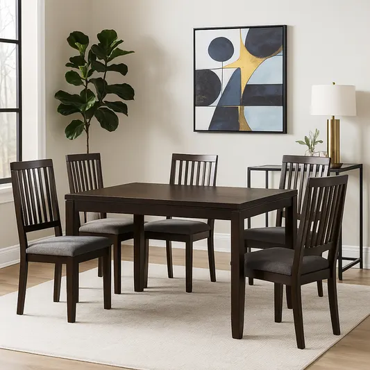 Yorktown Rectangle Dining Table with 6 Chairs by Steve Silver Company - Espresso