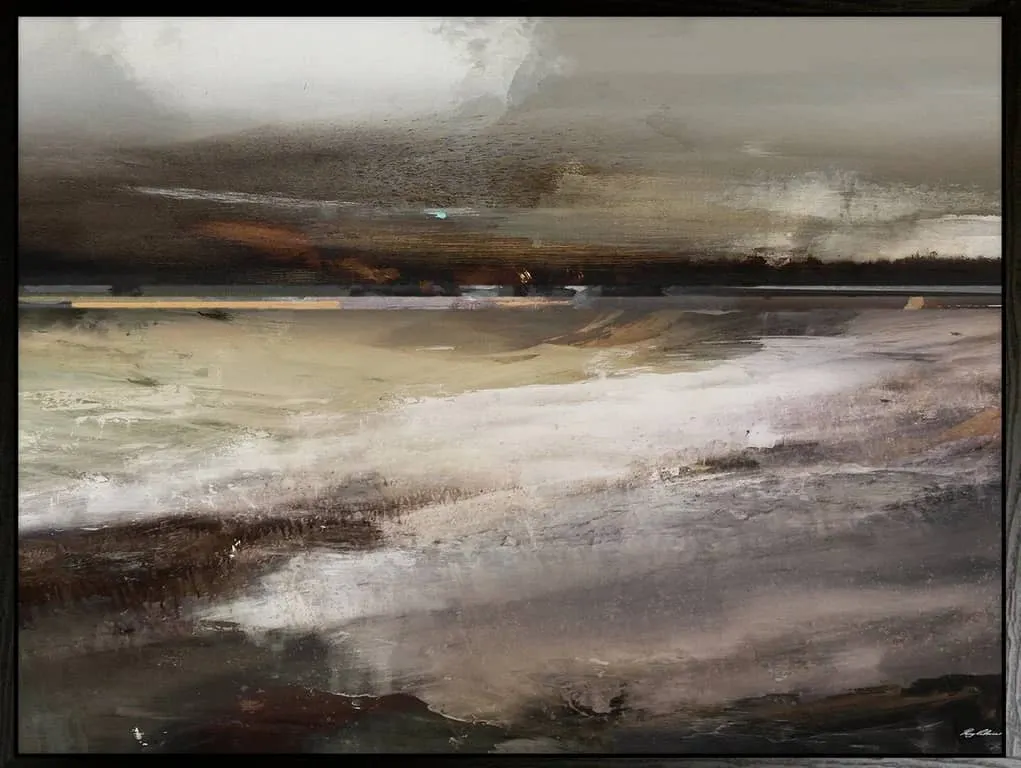 Canvas Sea of Serenity 100x150 100 x 150 cm, m/svart svevelist