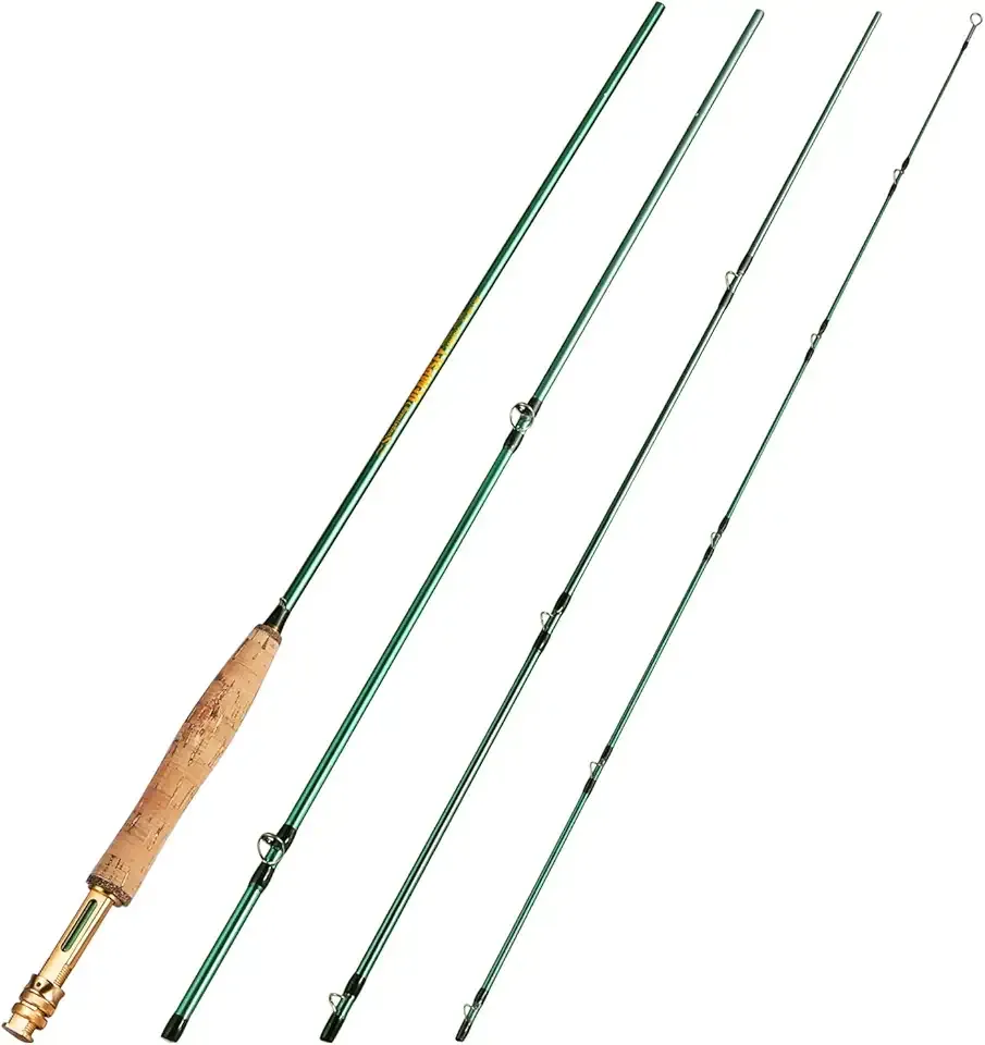 Sougayilang Fly Fishing Rod 4-Piece 9-Feet Lightweight Ultra Portable Fly Fishing Pole for Trout Salmon Sunfish Outfit Travel Fishing