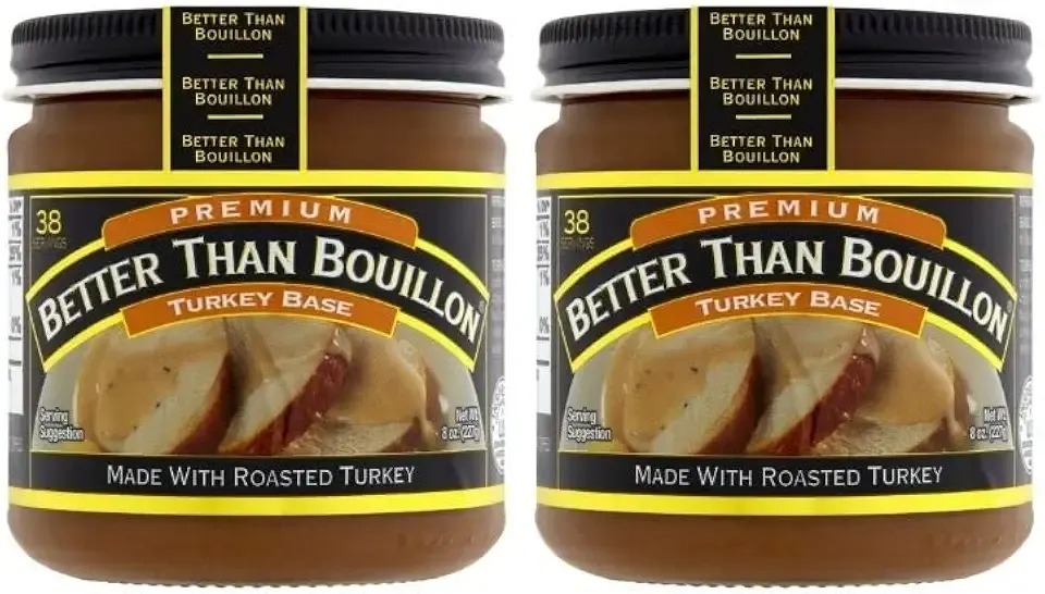 Better Than Bouillon Premium Turkey Base, Made with Roasted Turkey, 38 Servings Per Jar 8 Ounce (Pack of 2)