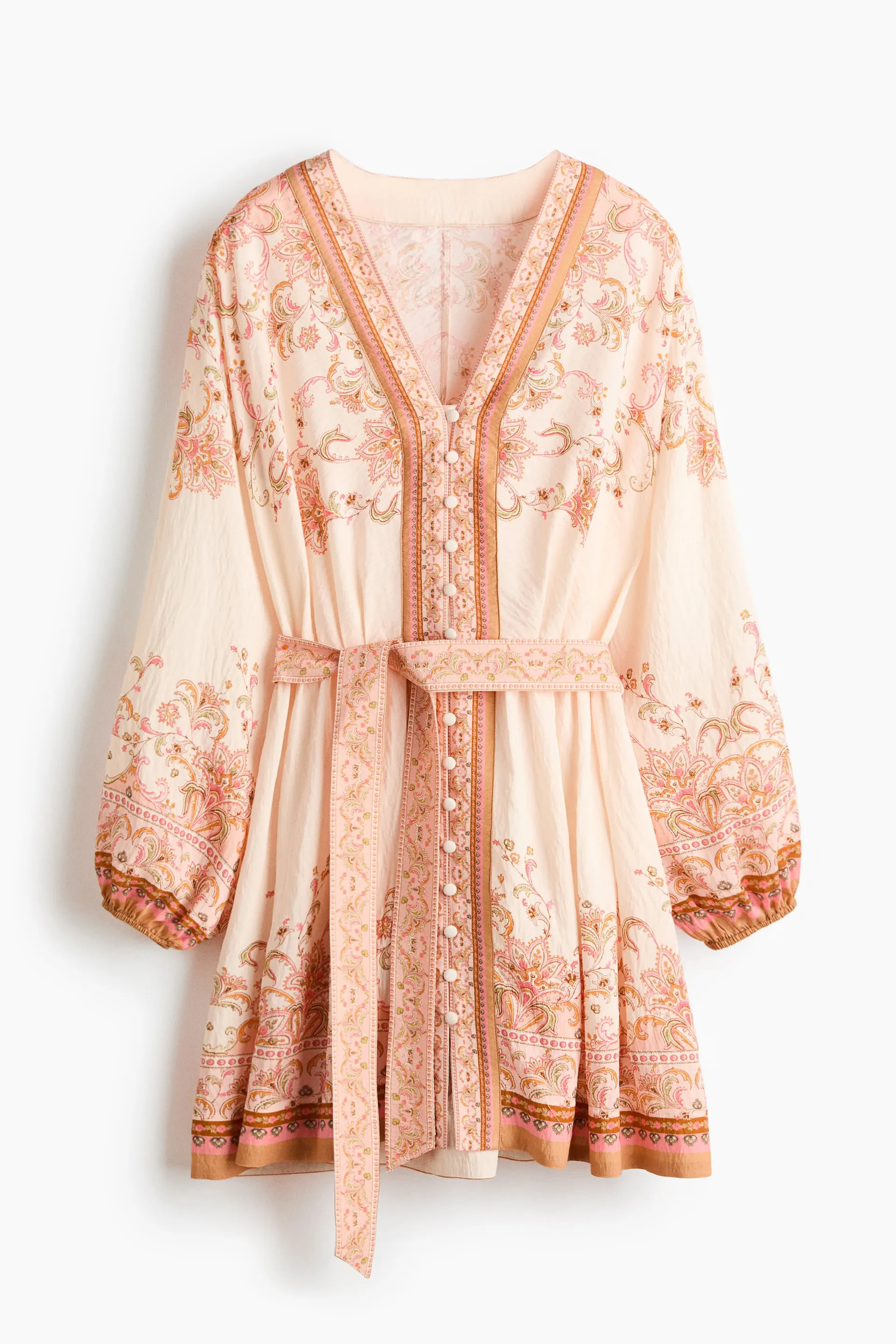 Vestido Loose-fit con cinturón de lazo