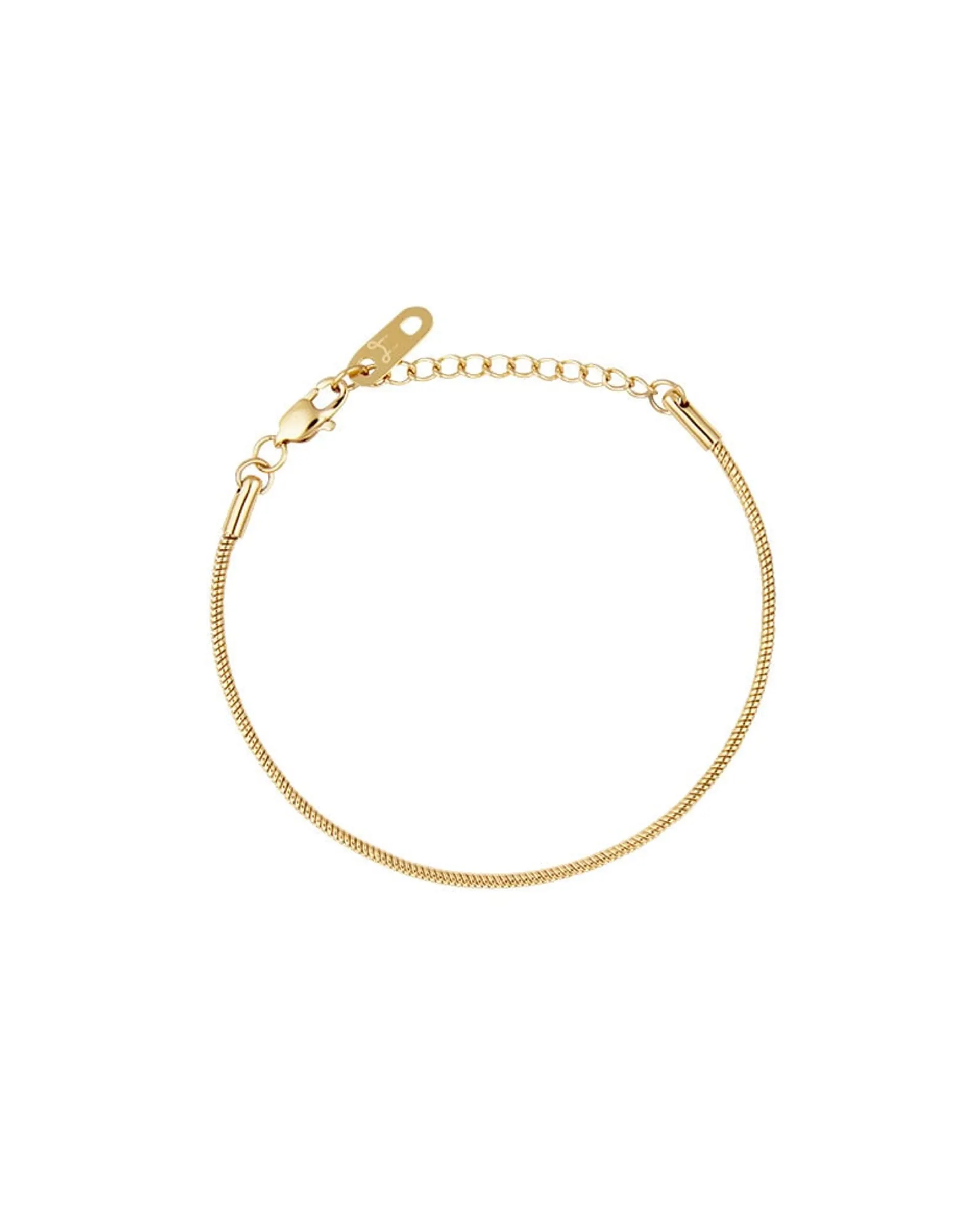 Snake Chain armbånd i gullfarget stål (small)