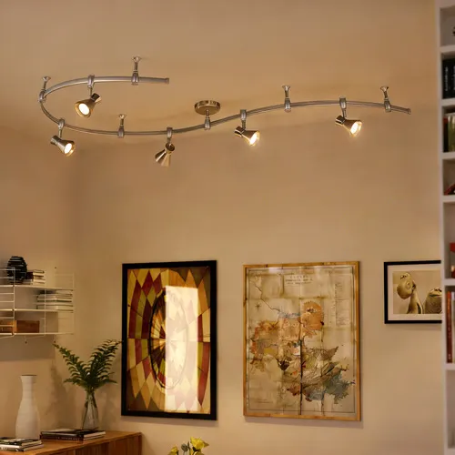 Patriot Lighting® Sandra 5-Light Satin Nickel LED Flexible Track Lighting Set