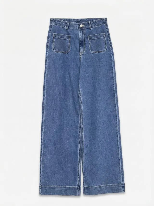 VMKAYLA Høyt snitt Wide Leg Fit Jeans