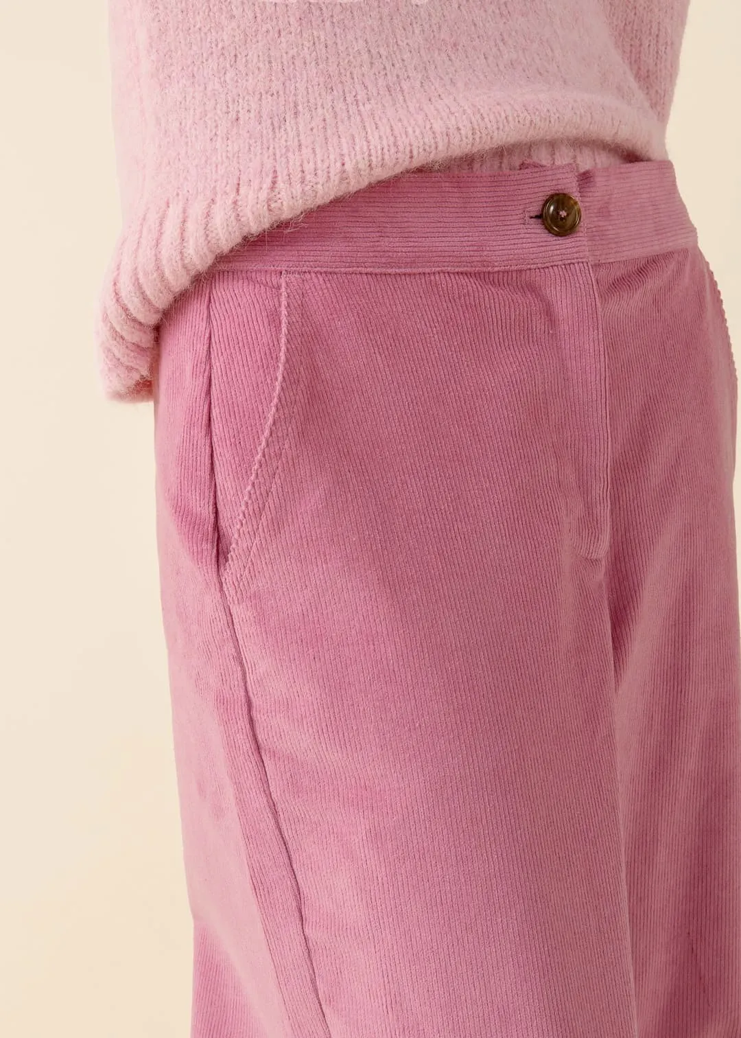 Rosa manchesterbyxor