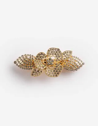 Forcina per capelli - Fiori - oro