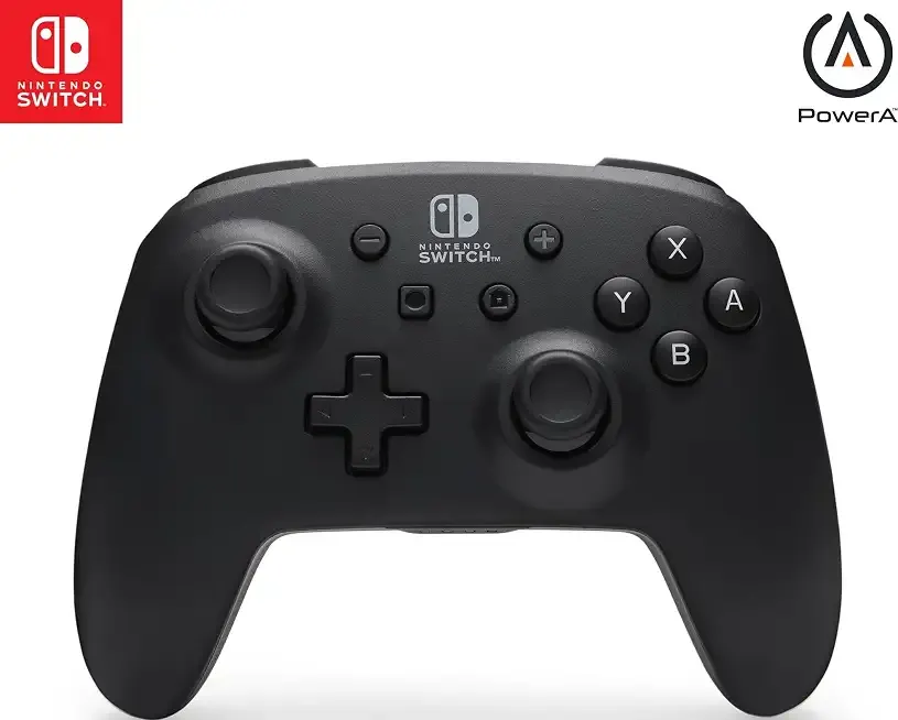 PowerA Wireless Controller - Nintendo Switch/Switch Lite/Switch-OLED Model, Nintendo Switch 2, Jet Black, Gamepad, Bluetooth, Motion Controls, Advanced Gaming Buttons, officially licensed