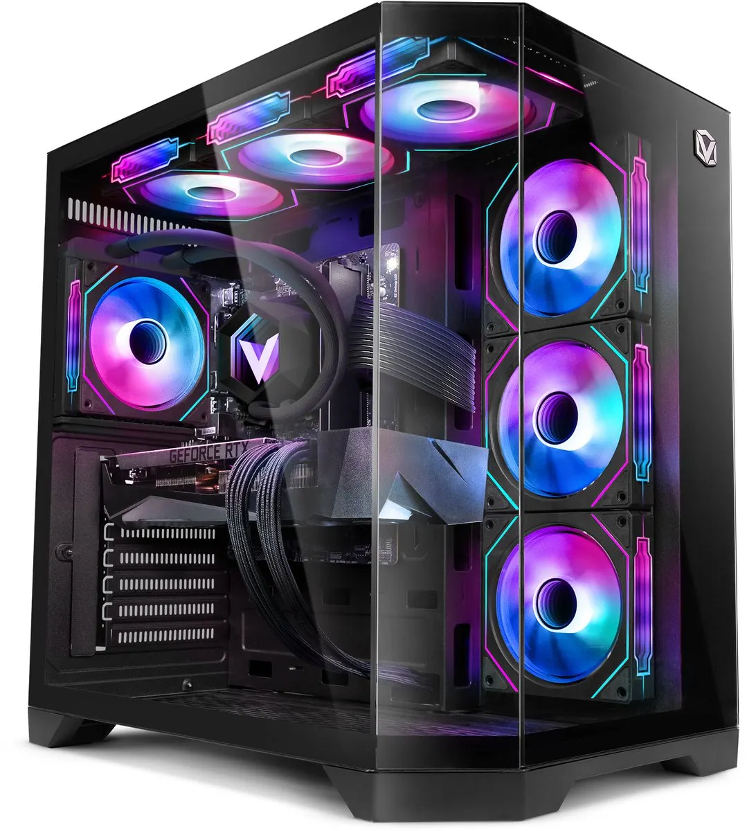 Vibox Gaming PC - Ryzen 7 7800X3D - RTX 5070 - 32GB DDR5 RAM - 1TB SSD - Windows 11 - WiFi 6 + Bluetooth 5.4 - Waterkoeling