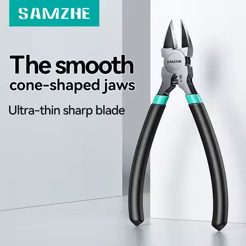 SAMZHE Pliers Multi Functional Tools Electrical Wire Cable Cutters Cutting Side Snips Flush Stainless Steel Nipper Hand Tools