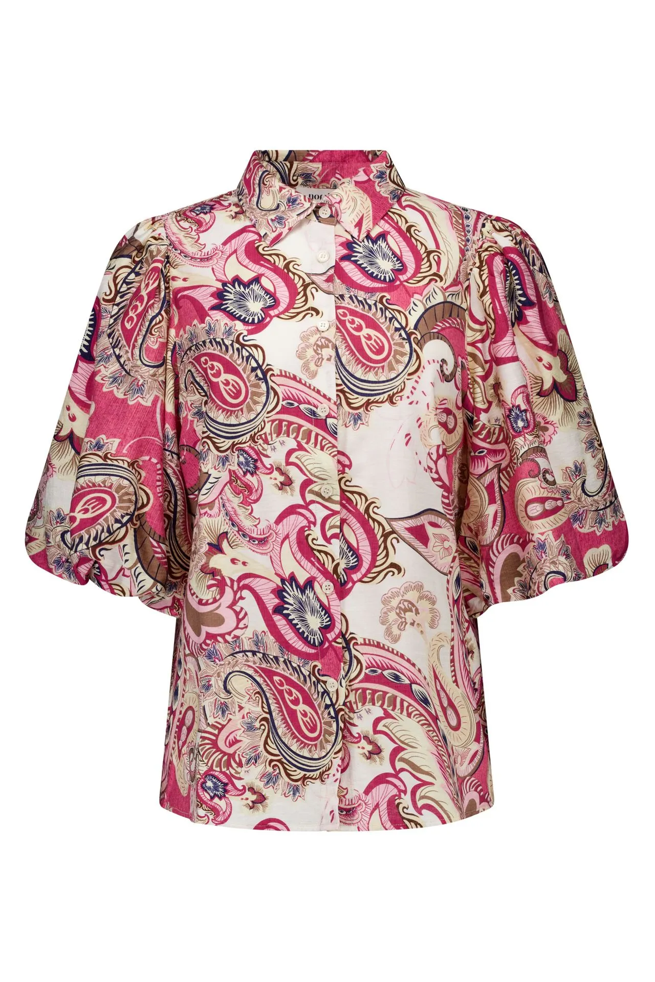 Roze blouse met paisleyprint