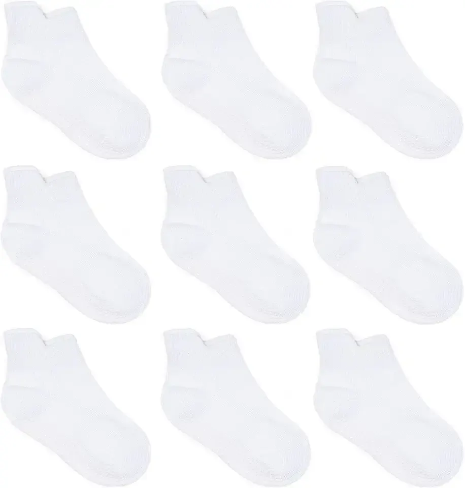 Baby Non Slip Grip Ankle Socks with Non Skid Soles for Infants Toddlers Kids Boys Girls