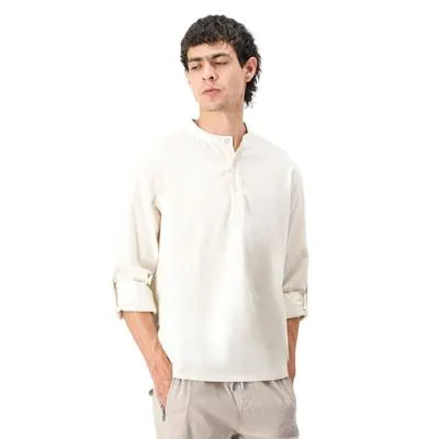 Camisa Hummo Hombre Cuello Mao Tipo Henley