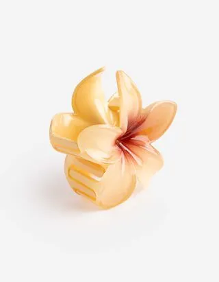 Forcina per capelli - Fiori - Beige
