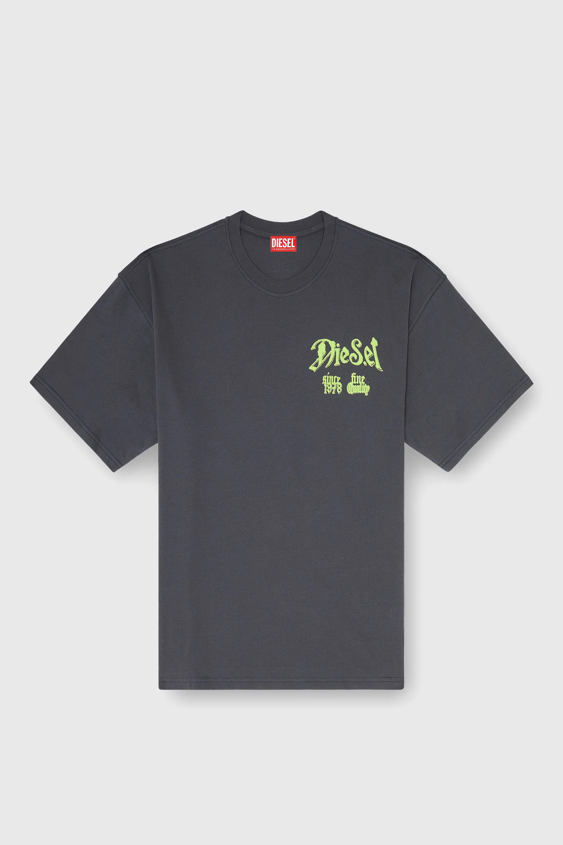 Cotton T-shirt with flock graphic