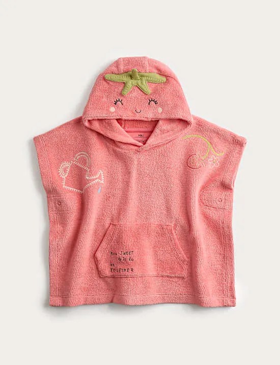 Badeponcho aus reiner Baumwolle (0–3 J.)