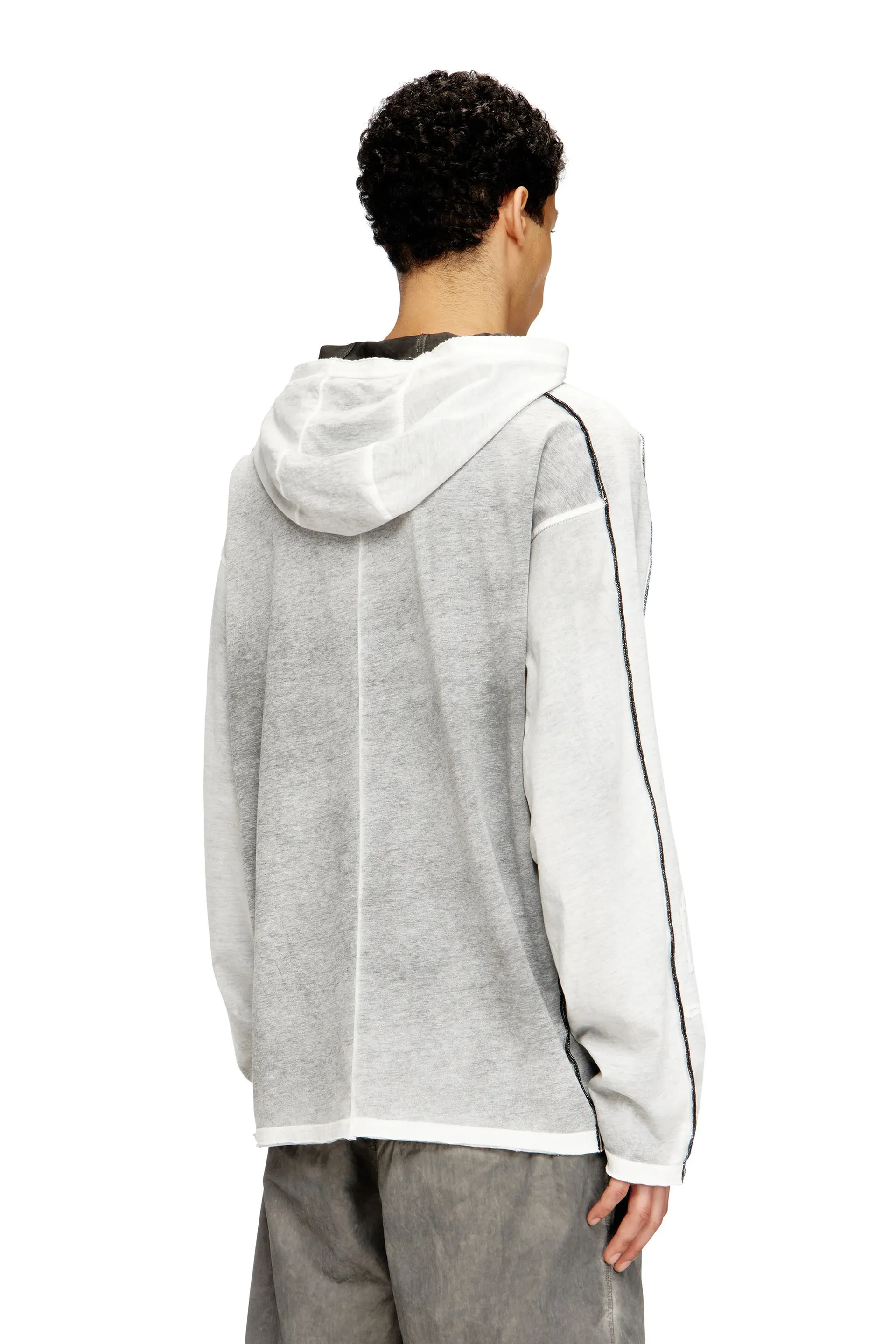 Cotton hoodie with colour spray