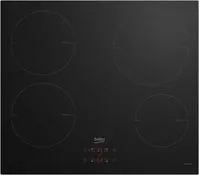 Plaque de cuisson à induction 4 foyers noir L.59x P.52 X H.5,2cm 7200w - Beko