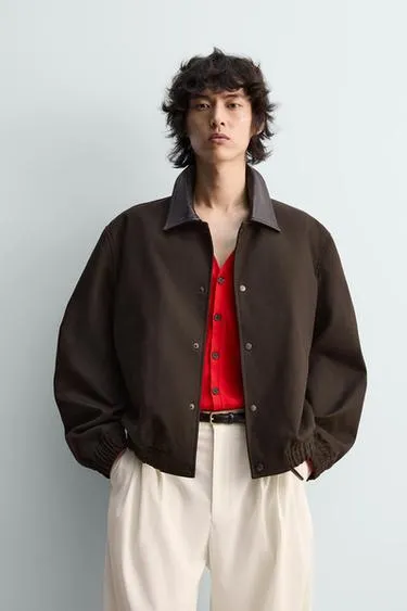 RELAXED FIT CONTRAST COLLAR JACKET LIMITED EDITION