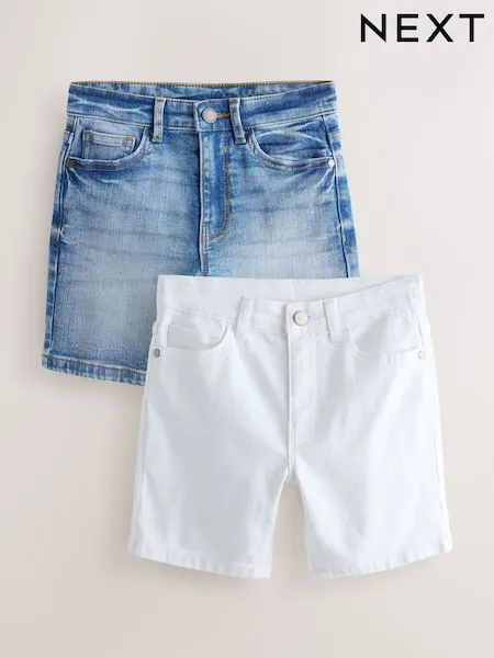 Dark Blue 2 Pack Denim Shorts (3-16yrs)